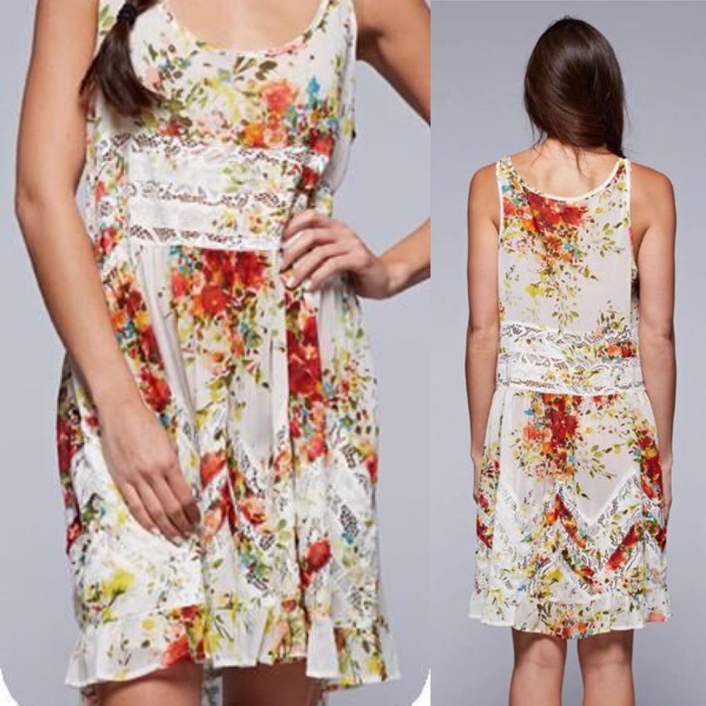 Love Stitch Sheer Floral dress or coverup.
